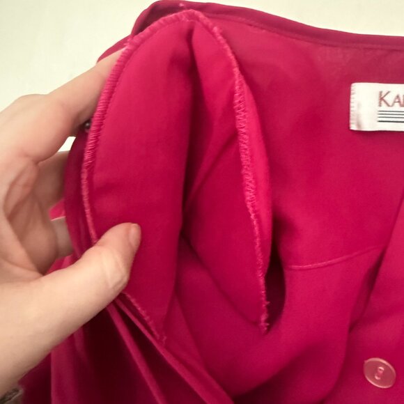 Vintage 80s NWT Karen Scott Fuchsia Blouse | Size 10 - Picture 9 of 12